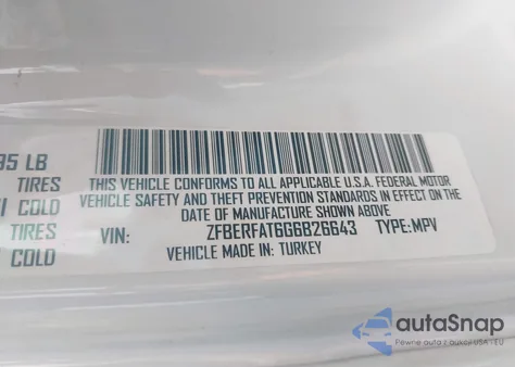 2016 Ram Promaster City Tradesman из США, поврежденный, VIN ZFBERFAT6G6B26643